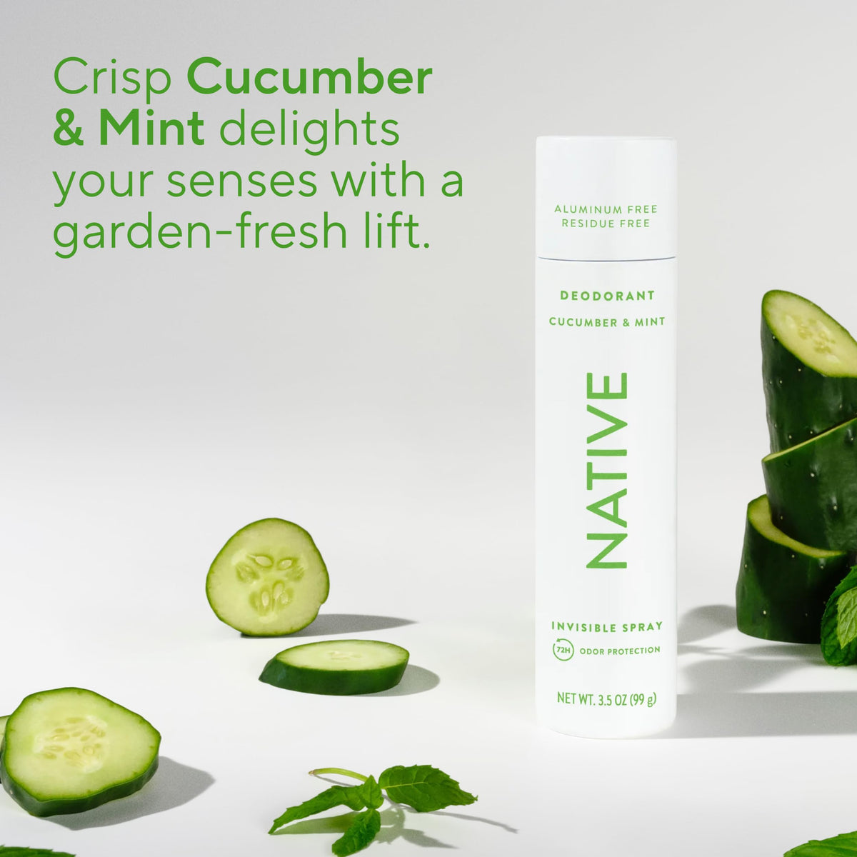 Native body spray applied across chest for a light refreshing all-over scent