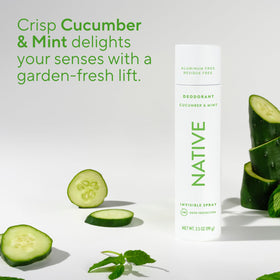Native body spray applied across chest for a light refreshing all-over scent