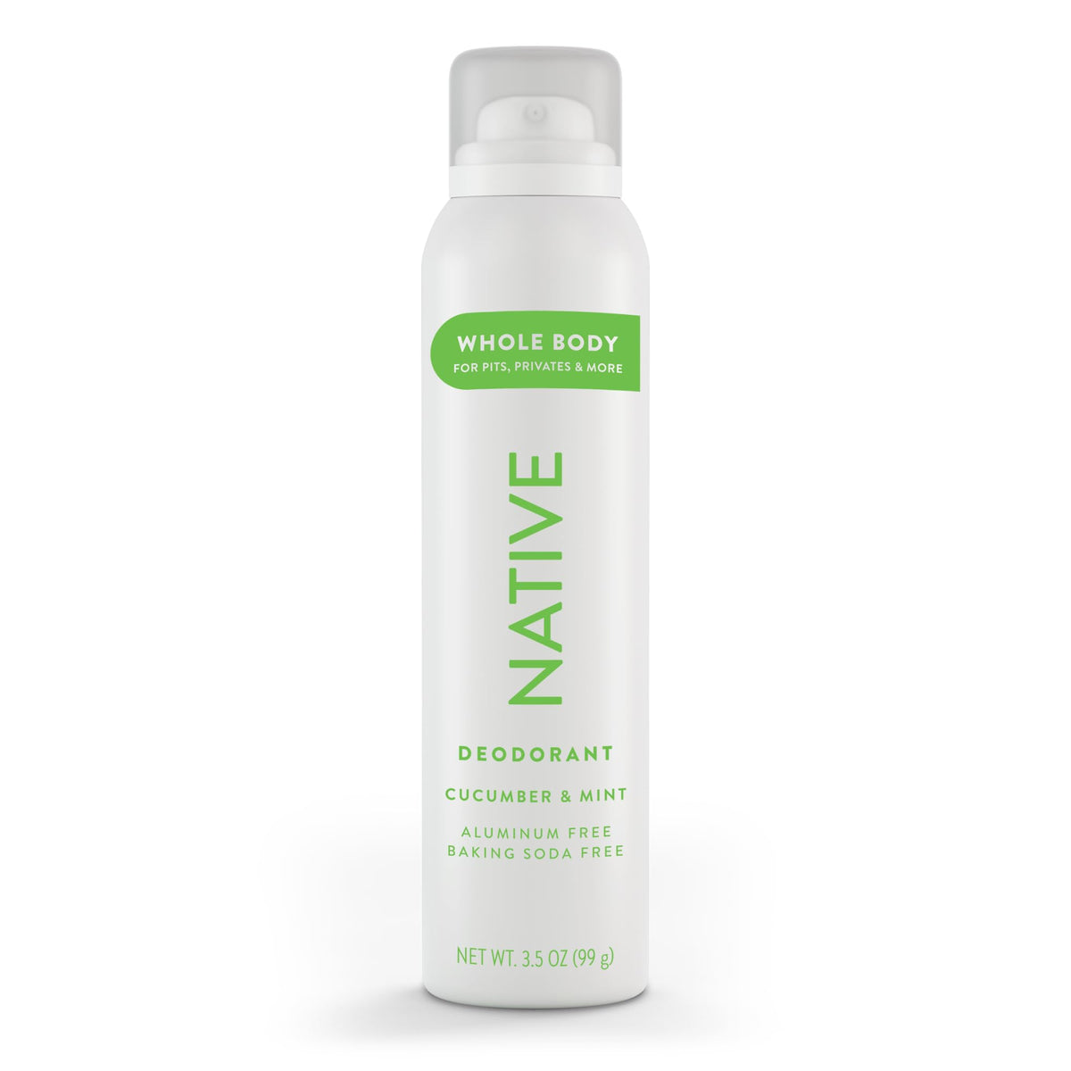 Native front packaging showing cucumber and mint scent and 72-hour claim for fresh benefit