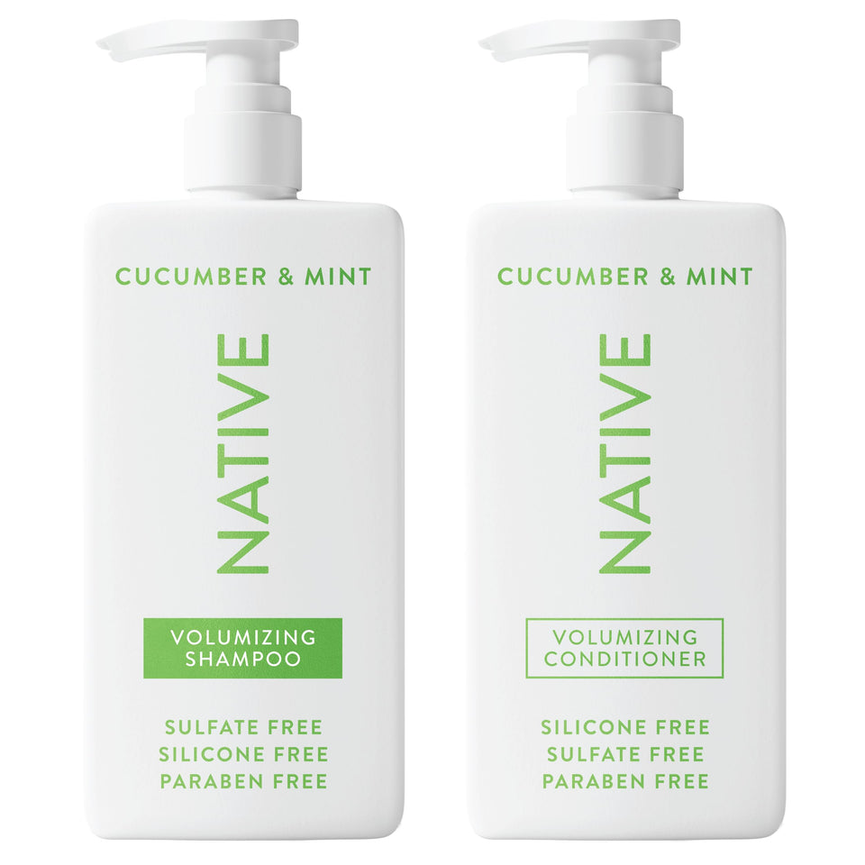 Native front packaging showing two 16.5 fl oz bottles and benefits