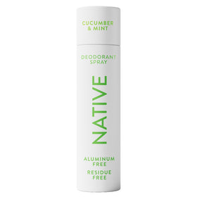 Native front packaging showing cucumber and mint scent and 3.5 oz size for clear product ID