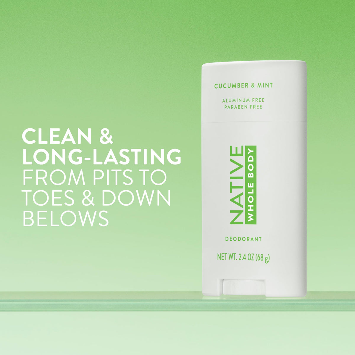 Native open stick texture revealing smooth, clear glide and non-greasy finish