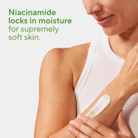 Native close-up of lotion texture highlighting smooth, lightweight moisturizing feel