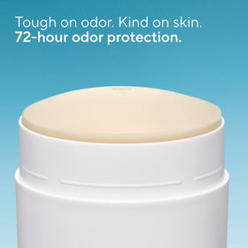 Native deodorant being applied by hand for long-lasting odor protection