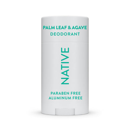 Native deodorant front packaging showing agave scent and clean formula benefit