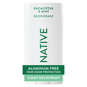 Native front packaging showing eucalyptus and mint scent, clear labeling for quick choice