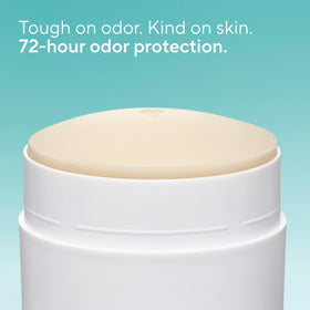 Native deodorant in hand demonstrating portable 2.65 oz size benefit