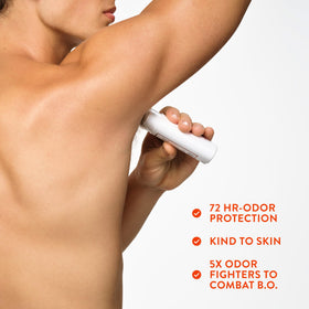 Native deodorant ingredients label close-up showing clean, aluminum-free formulation benefit