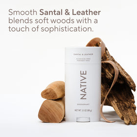 Native label detail showcasing ingredient callouts and aluminum-free benefit