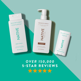 Native deodorant placed with gym bag showing post-workout freshness benefit