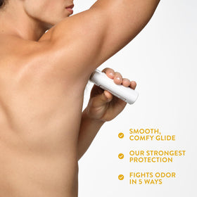 Native deodorant placed with casual outfit, helps keep clothes fresh and stain-free