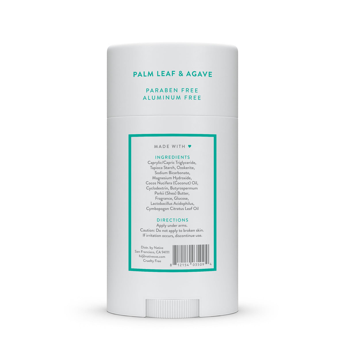 Native deodorant open cap showing label and ingredient clarity for informed shoppers