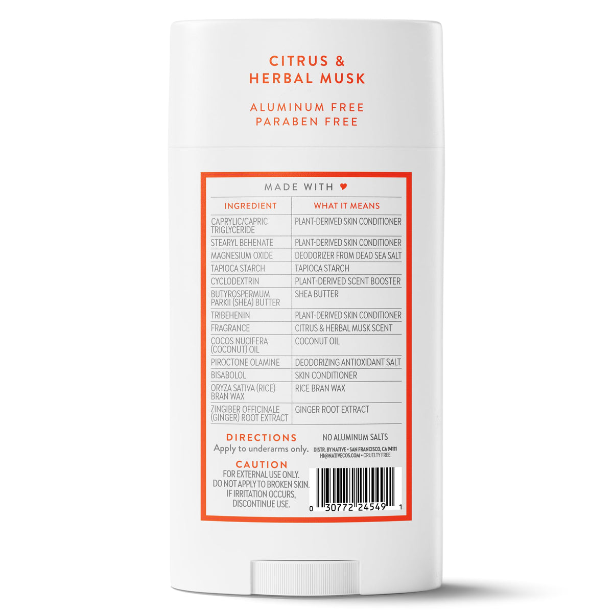 Native deodorant next to standard sticks showing 17% larger size and better value benefit