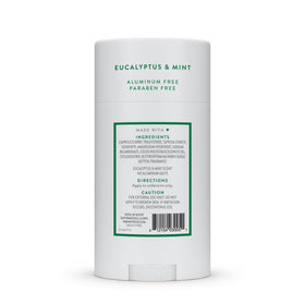 Native deodorant held in hand for size comparison, displays portable 2.65 oz travel-friendly design