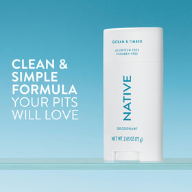 Native deodorant smooth texture close-up for soft glide and no residue