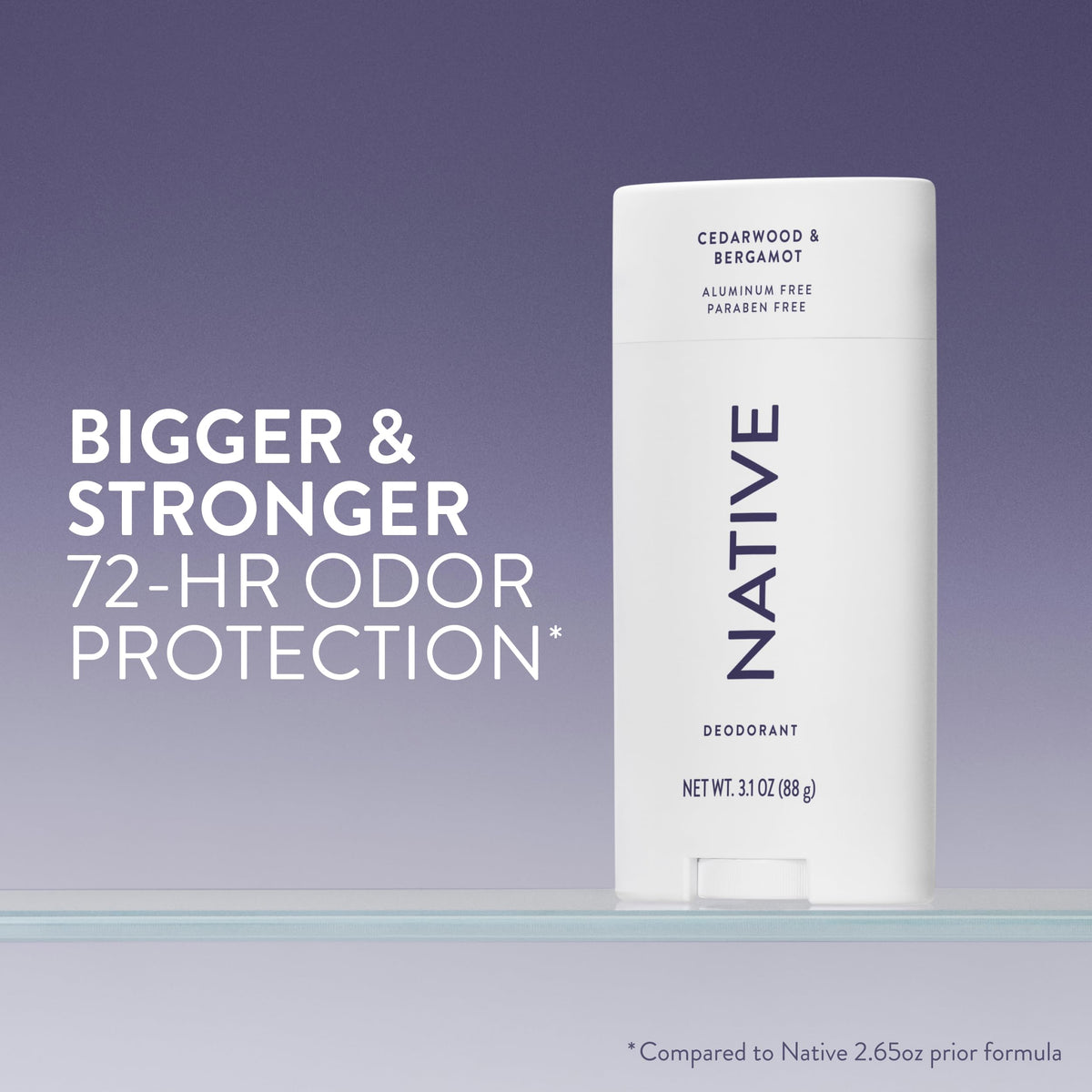 Native deodorant creamy texture close-up for smooth glide benefit