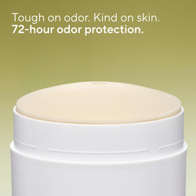 Native close-up of smooth deodorant texture showing silky glide and clear finish