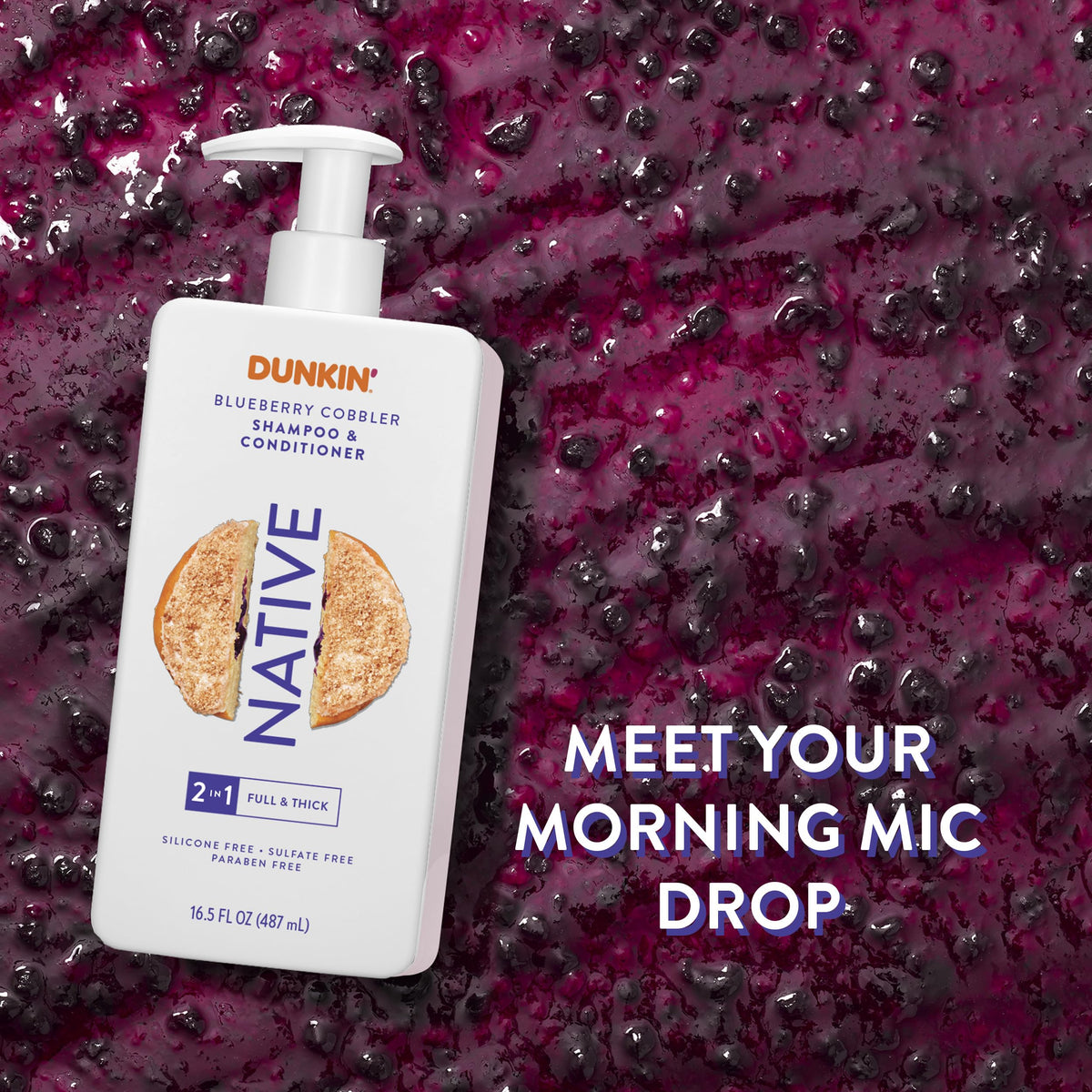 Native label and pump close-up highlighting branding and easy dispense for convenience