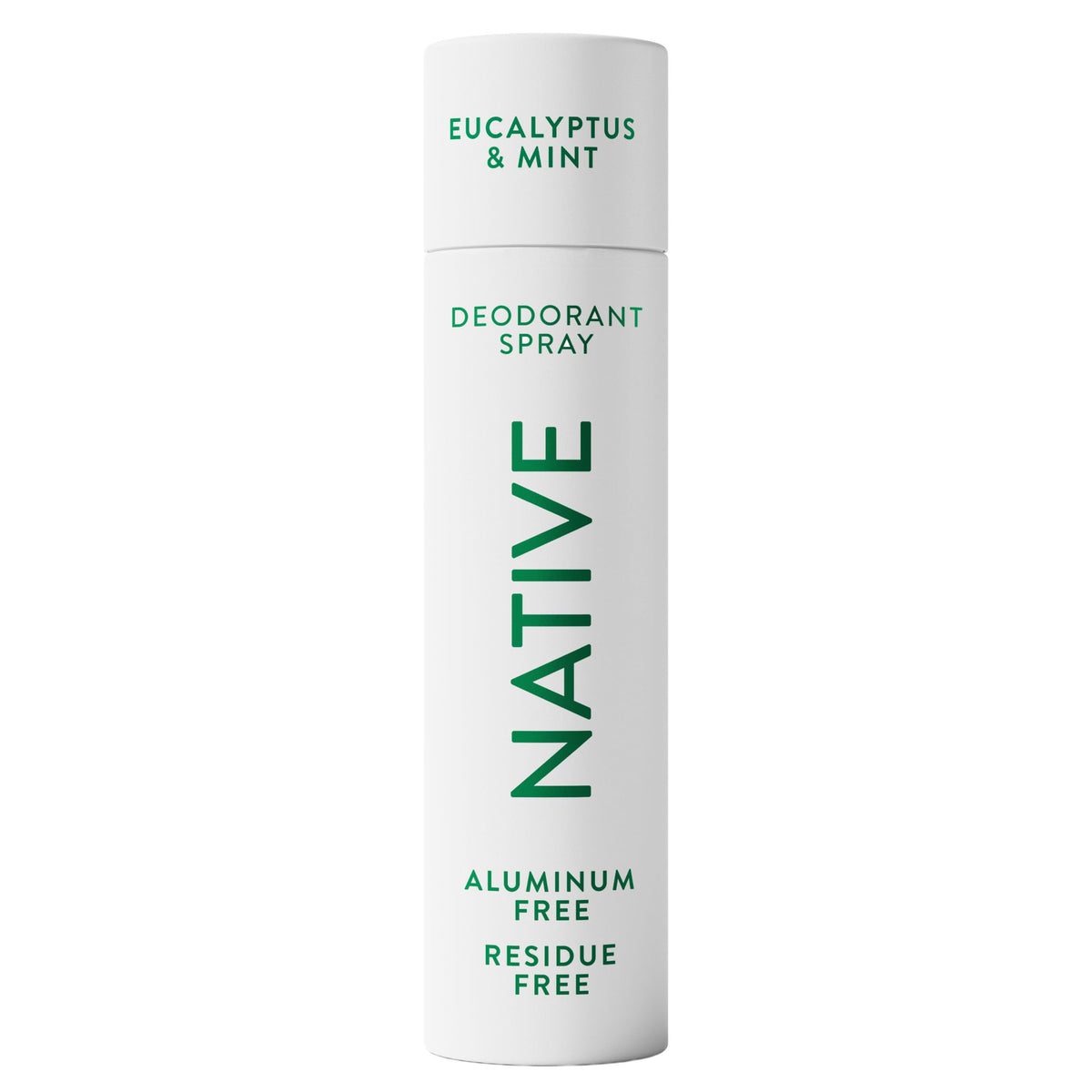 Native front canister showing eucalyptus and mint scent benefits
