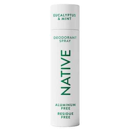 Native front canister showing eucalyptus and mint scent benefits