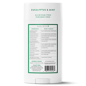 Shea butter and botanical visuals next to Native stick highlighting skin-conditioning benefits