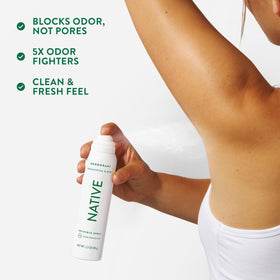 Native body spray on chest for all-over fresh scent benefit