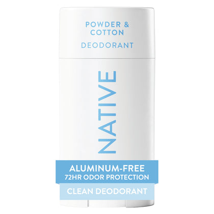 Native front packaging of Powder & Cotton showing label and benefit