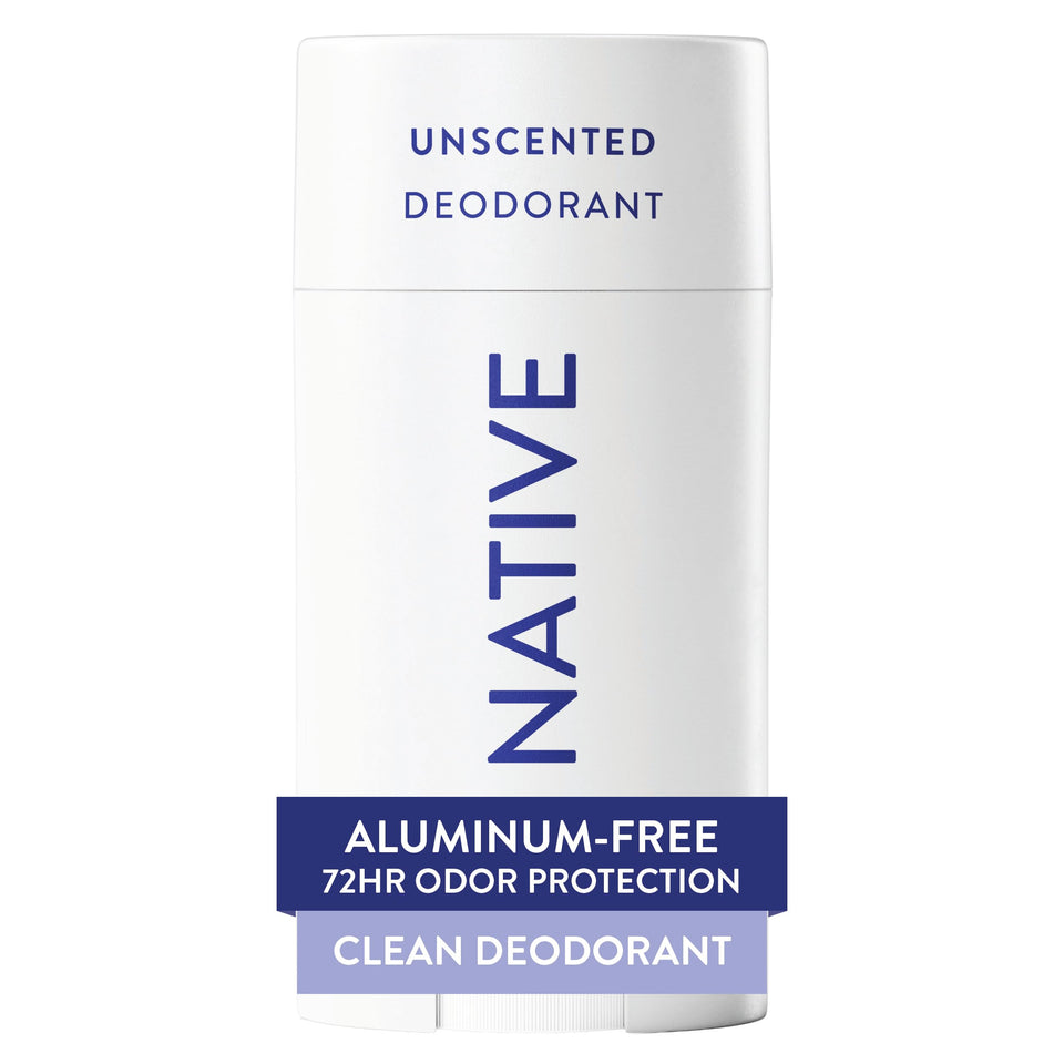Native front packaging showing stick and label with clear benefits
