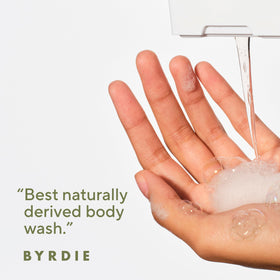 Native gel lather on loofah creating rich foam for efficient cleansing benefit