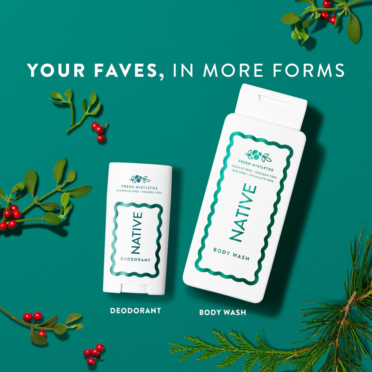 Native holiday gift set styled in seasonal setting ideal for gifting