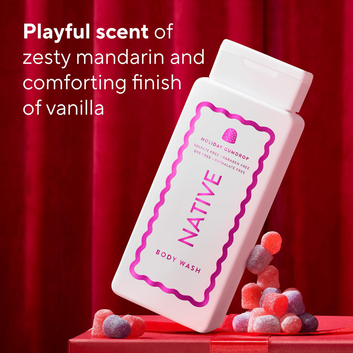 Native creamy lather texture on skin showing gentle cleansing benefit