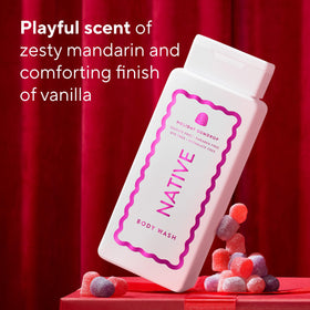 Native creamy lather texture on skin showing gentle cleansing benefit