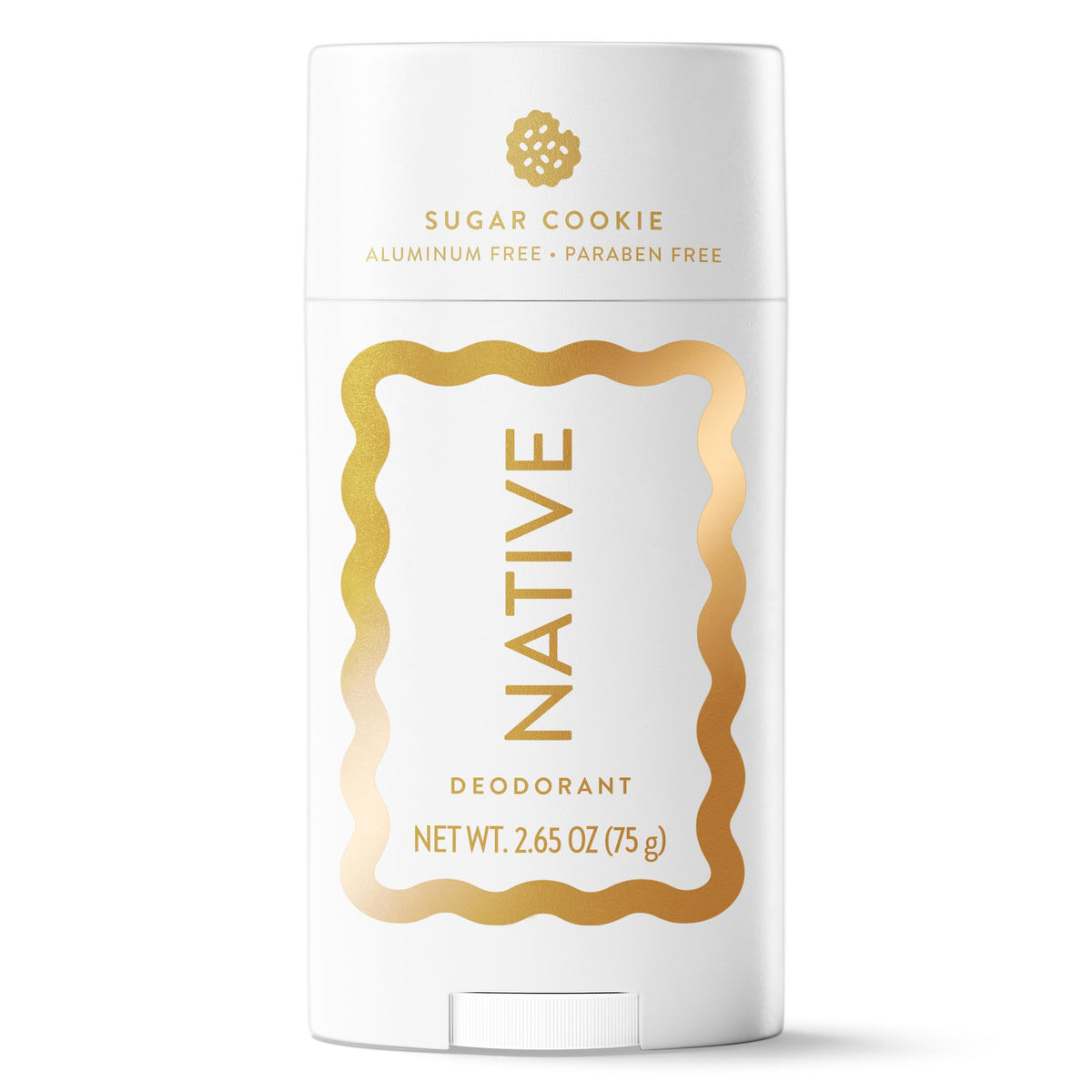 Native front packaging showing festive sugar cookie scent and 72-hour benefit