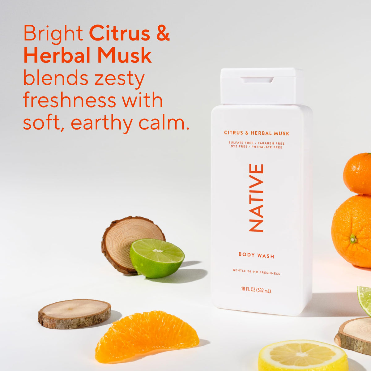 Native botanical ingredients visual highlighting plant-based cleansing power