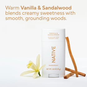Native ingredient label highlighting naturally derived components for gentleness