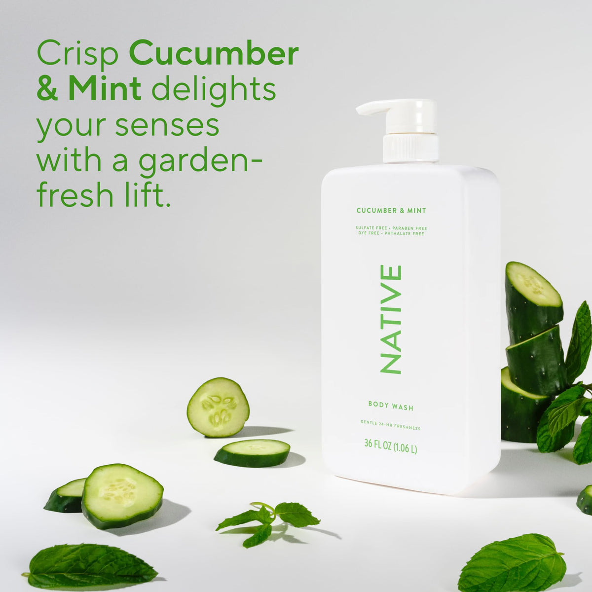 Native ingredient label close-up showing plant-based, sulfate-free benefits