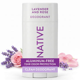 Native front packaging showing Lavender & Rose scent and benefits