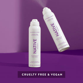 Native label detail highlighting aluminum-free ingredients and clarity benefit