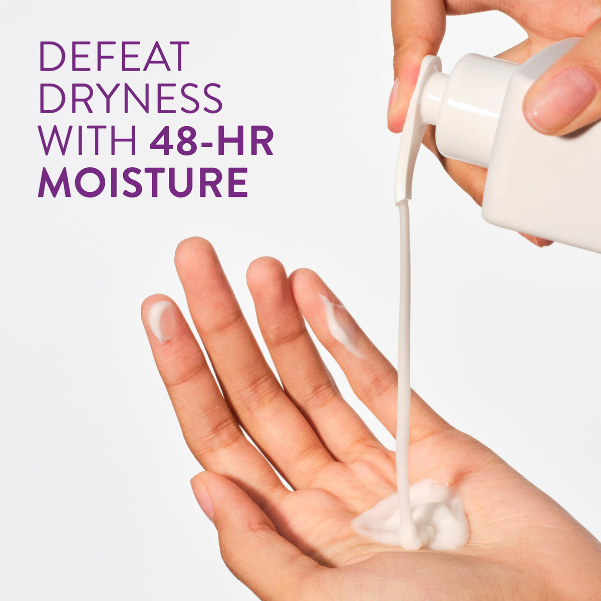 Native lotion texture close-up showing lightweight cream that absorbs quickly