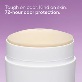 Close-up texture of Native deodorant showing smooth glide and non-greasy finish
