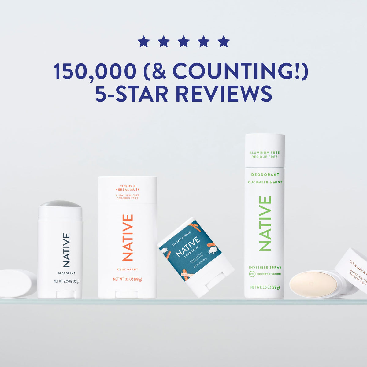 Native deodorant in a commuter bag for on-the-go freshness and confidence