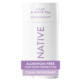 Native front packaging showing lilac and white tea scent and clean formula benefits