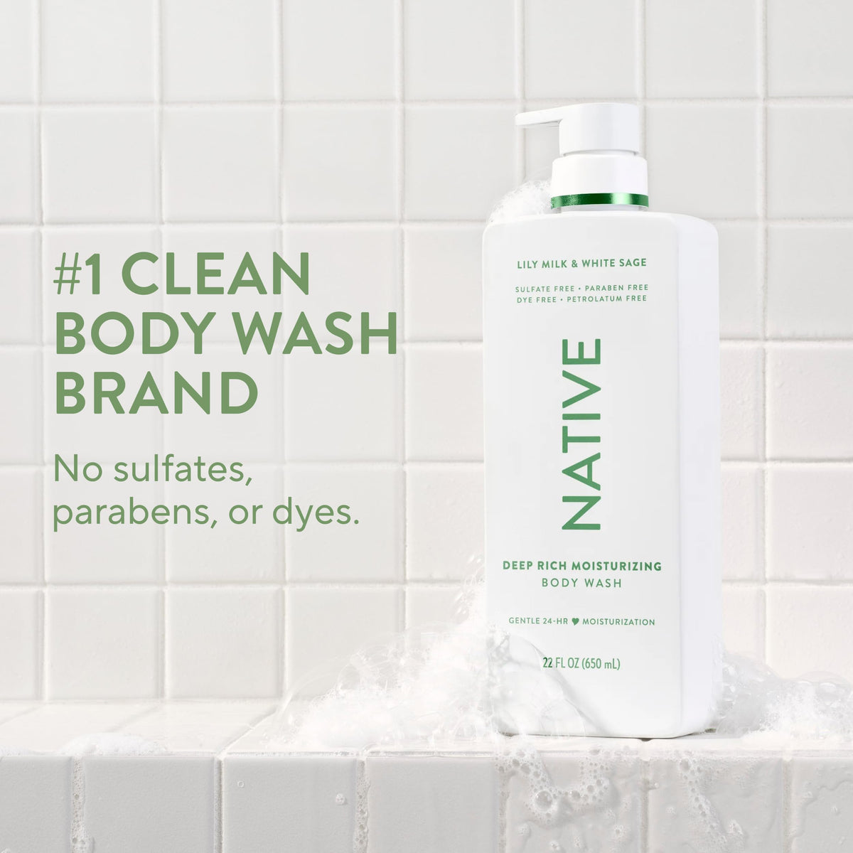 Native back label ingredients view highlighting simple clean formulation