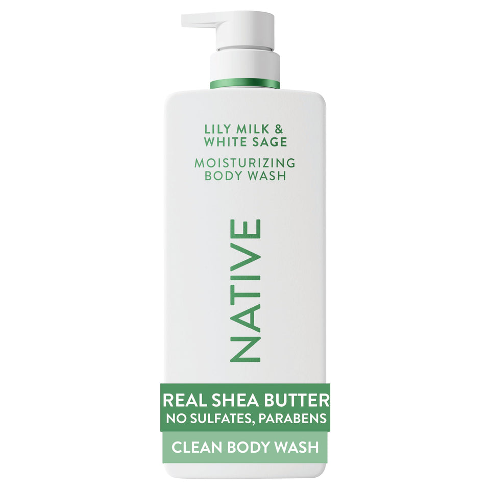 Native front bottle showing 22 oz size and clean moisturizing benefits