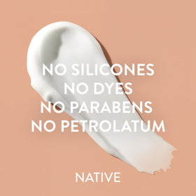 Native ingredients label highlighting clean plant-based formula benefit