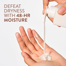 Native lotion texture close-up highlighting lightweight absorption