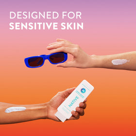 Native sunscreen tucked in beach bag indicating reef-safe, Hawaii-compliant sun care