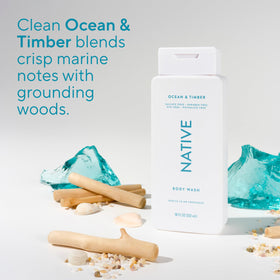 Native label and ingredients panel highlighting clean, plant-derived ingredients