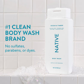 Native dispensing pump delivering body wash for controlled, mess-free use