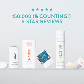 Native packaging with jasmine and cedar notes evoking scent balance benefit